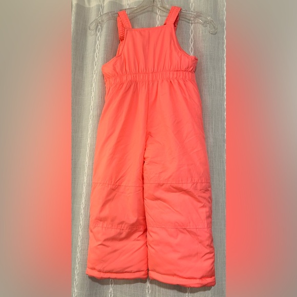 Carter’s pink/peach snow overall pants. Sz 4T - Picture 7 of 11